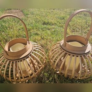 Bamboo Lantern 2 Pc